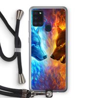 Fire & Ice: Samsung Galaxy A21s Transparant Hoesje met koord