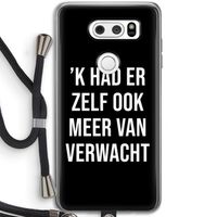Meer verwacht - Zwart: LG V30 Transparant Hoesje met koord