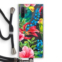 Papegaaien: Samsung Galaxy Note 10 Plus Transparant Hoesje met koord