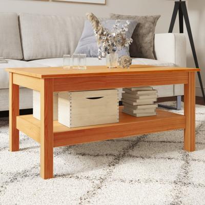 Salontafel 80x50x40 cm massief grenenhout wasbruin
