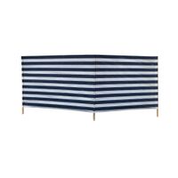 Strand/camping windscherm gestreept wit/blauw 240 cm x 90 cm