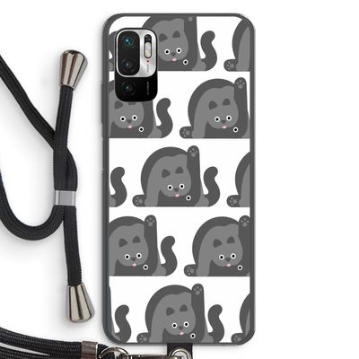 Cats: Xiaomi Redmi Note 10 5G Transparant Hoesje met koord
