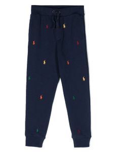 Ralph Lauren Kids pantalon de jogging à logo brodé - Bleu