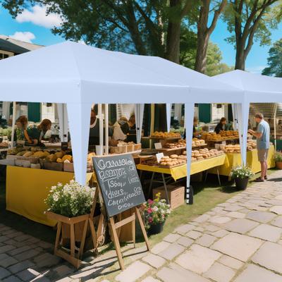 3 x 6 m Pop-up Vouwpaviljoen met Draagtas op Wielen & UV Bescherming 50+ Partytent Wit