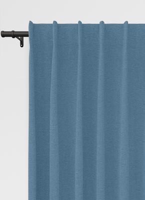 Staba gordijn - Washed Blue met Enkele plooi
