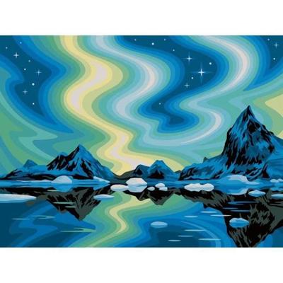 Ravensburger - CreArt Canvassen 30x40 cm - Noorderlicht - Schilderen op cijfers - Volwassene - Ontspannende en creatieve activiteit - 14 jaar - 23907