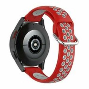 Siliconen sportbandje met gesp - Rood + grijs - Xiaomi Mi Watch / Xiaomi Watch S1 / S1 Pro / S1 Active / Watch S2