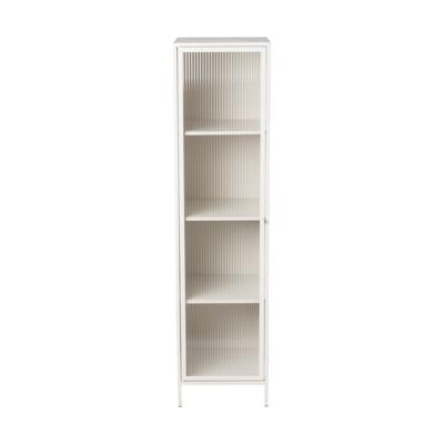 Hoge kast Luca met deurtje - beige - 160x42x40 cm