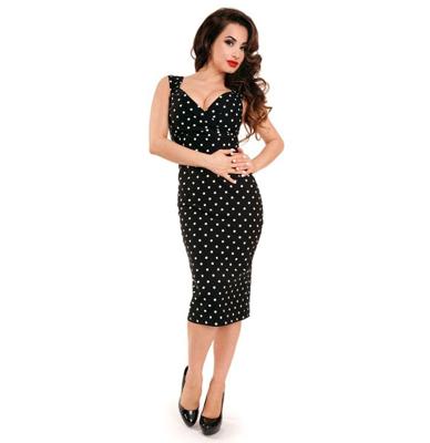 Diva Polka Dot Dress Black -XL Diva Polka Dot Dress Black -XL