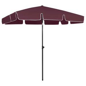 VidaXL Strandparasol 200x125 cm bordeauxrood