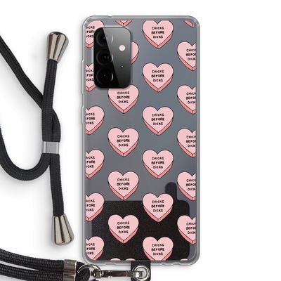 Chicks before dicks: Samsung Galaxy A72 5G Transparant Hoesje met koord