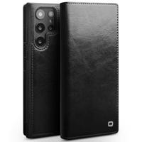 Samsung Galaxy S23 Ultra 5G Qialino Classic Wallet Leren Hoesje - Zwart - thumbnail