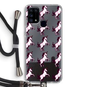 Musketon Unicorn: Samsung Galaxy M31 Transparant Hoesje met koord