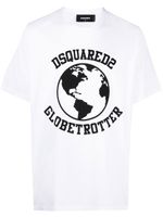 DSQUARED2 t-shirt en coton à imprimé graphique - Blanc