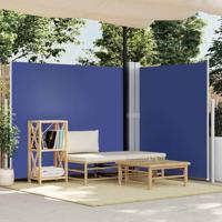 Windscherm uittrekbaar 180x600 cm blauw