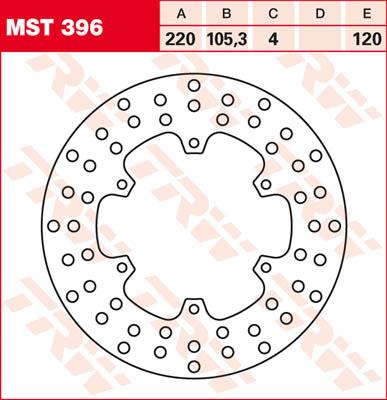 TRW Remschijf, remschijven voor de moto, MST396