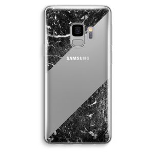 Zwart marmer: Samsung Galaxy S9 Transparant Hoesje