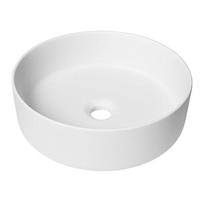QeramiQ Dely waskom - 36x36x12cm - zonder overloop - rond - keramiek - mat wit SW1244987