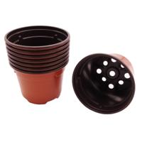 Nature Stekpotjes - 32x stuks - kweekpotjes - kunststof - 7 x 9 cm - bruin - ideaal voor zaaien