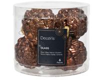 Denappel glas d5h7 cm esprss ass 6st kerst Decoris - Decoris