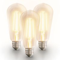 3x Smart E27 LED filament lamp - ST64 - Wifi & Bluetooth - 806lm - 7 Watt - Warm wit tot koud wit