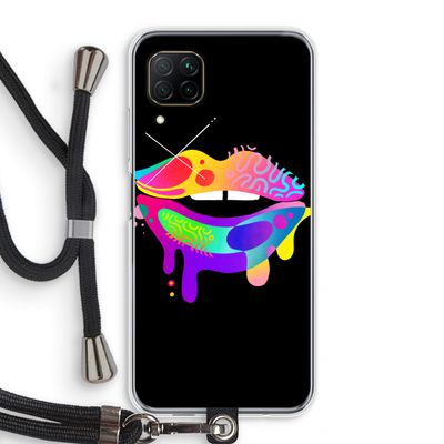 Lip Palette: Huawei P40 Lite Transparant Hoesje met koord