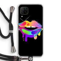 Lip Palette: Huawei P40 Lite Transparant Hoesje met koord