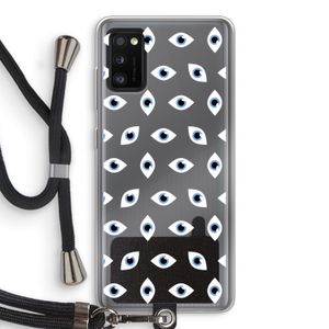Eyes pattern: Samsung Galaxy A41 Transparant Hoesje met koord