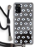 Eyes pattern: Samsung Galaxy A41 Transparant Hoesje met koord