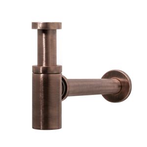 Wastafel Sifon Hotbath Cobber Rond Geborsteld Koper PVD