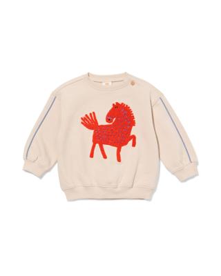 HEMA Baby Sweater Paard Ecru (ecru)