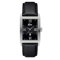 Lacoste horlogeband 2010594 / LC-55-1-14-2288 Leder Zwart 22mm + zwart stiksel - thumbnail