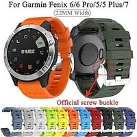 Horlogeband voor Garmin Fenix 7 7X 6 6X Pro Epix Pro 47mm 51mm Instinct 2X Approach S70 47mm S62 S60 Forerunner 955 945 Epix Marq Descent Quatix 22mm 26mm Siliconen Vervanging Band Verstelbaar Lightinthebox