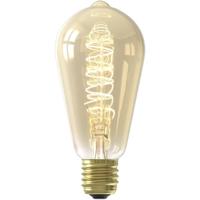 Leen Bakker - LED Filament Rustieklamp Dimbaar - Goud - E27 - 5.5W - 470LM - Glas - Goudkleurig - H14.2 Cm