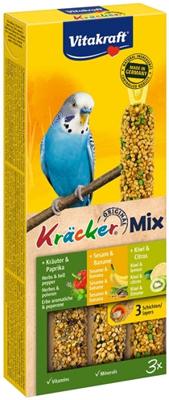 Vitakraft parkiet kracker vijgen/banaan-sesam/kiwi