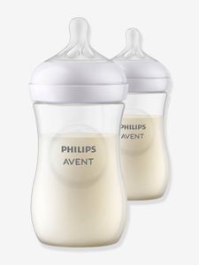 Set van 2 flesjes 260 ml Philips AVENT Natural Response doorzichtig