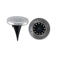 Solar grondspot Saturn RVS set 2 stuks Solar grondspot Saturn RVS set 2 stuks