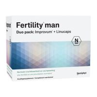 Nutriphyt Fertility Man Voedingssupplement Vruchtbaarheid Duo Pack Improvum + Linucaps - thumbnail