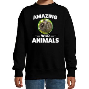Sweater sloths are serious cool zwart kinderen - luiaarden/ luiaard trui 14-15 jaar (170/176)  -