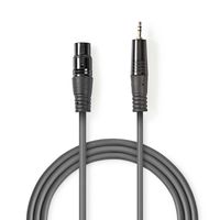 Nedis Gebalanceerde Audiokabel | XLR 3-Pins Male naar 3,5 mm Male | 1.5 m | 1 stuks - COTH15300GY15 COTH15300GY15