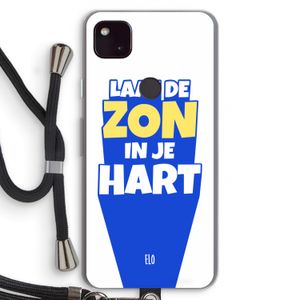 Laat de zon in je hart: Pixel 4a 5G Transparant Hoesje met koord