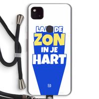 Laat de zon in je hart: Pixel 4a 5G Transparant Hoesje met koord