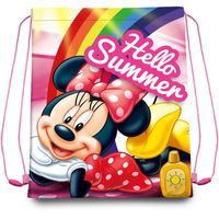 Disney Minnie Mouse gymtas/rugzak/rugtas voor kinderen - roze - polyester - 40 x 30 cm - Gymtasje - zwemtasje - thumbnail