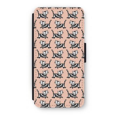 Zwarte poes: iPhone 7 Flip Hoesje