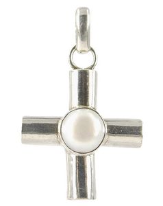 Zilveren Hanger Parel Kruis - 43 mm - 925 Sterling