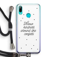 Confetti: Huawei P Smart (2019) Transparant Hoesje met koord