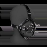 Ouch! by Shots Hoofdharnas met Spider Gag en Neus Haken - Zwart - thumbnail