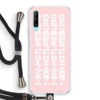 Hotline bling pink: Huawei P Smart Pro Transparant Hoesje met koord