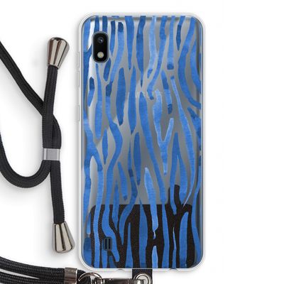 Blauwe nerven: Samsung Galaxy A10 Transparant Hoesje met koord