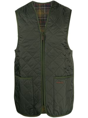 Barbour gilet matelassé à design réversible - Vert